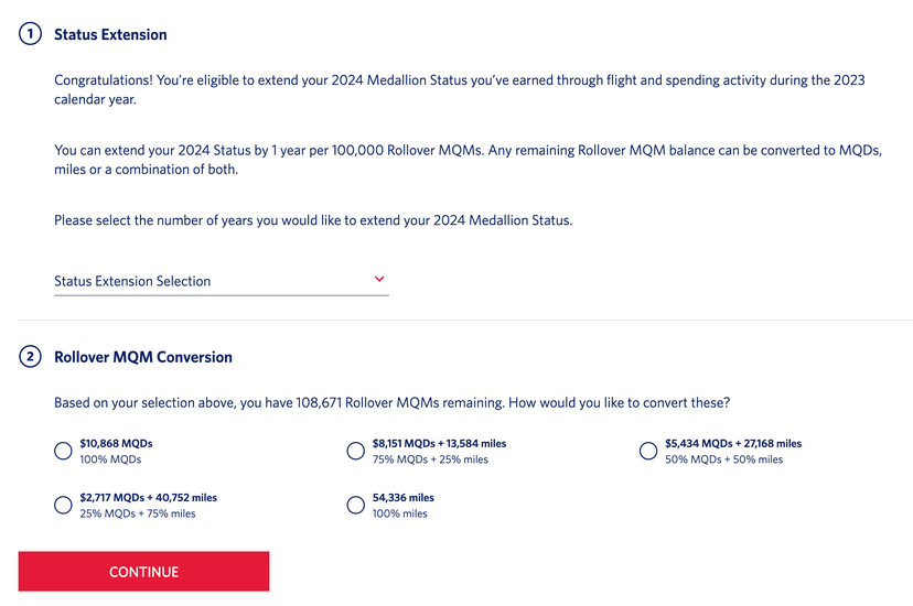 Delta MQM rollover conversion choices now live Here